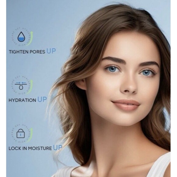 New Sealed Quiyum 3pc Hyaluronic Acid Skincare Set Serum Eye Cream Moisturizer - Picture 4 of 9